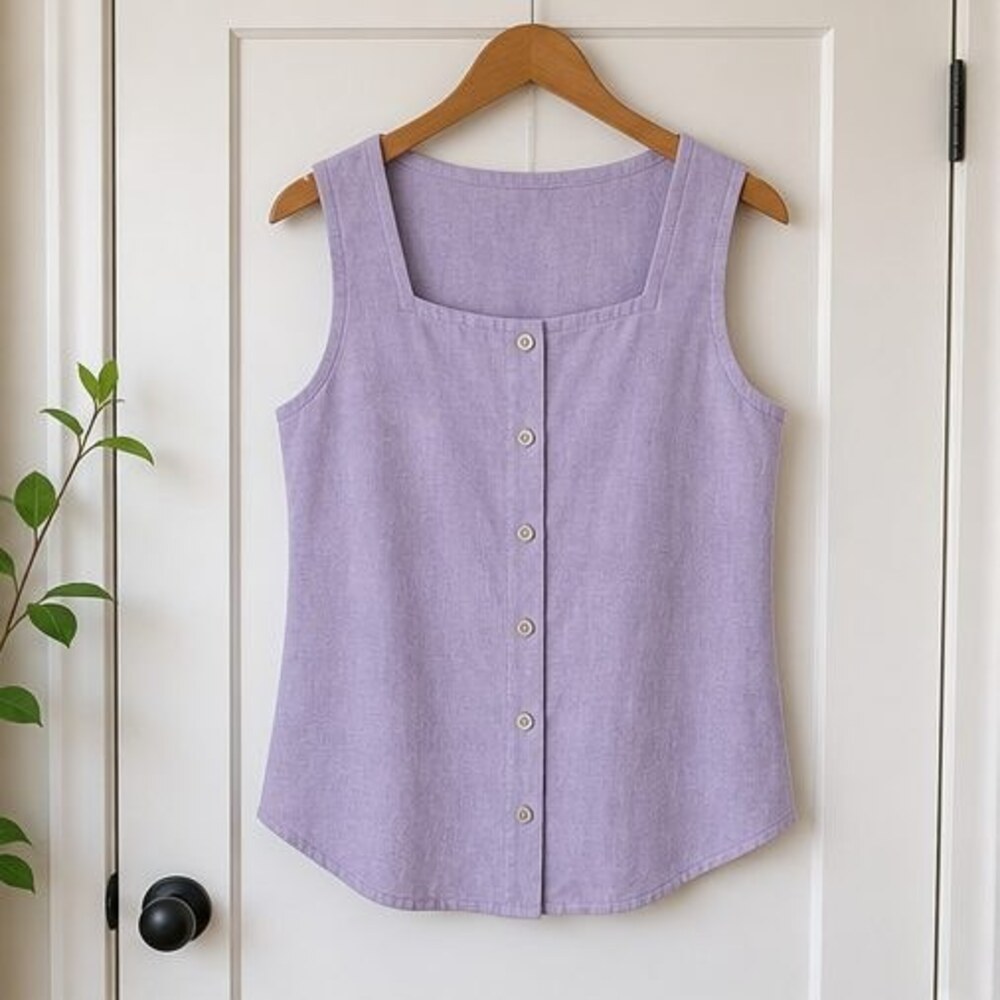 Lilac Button Blouse